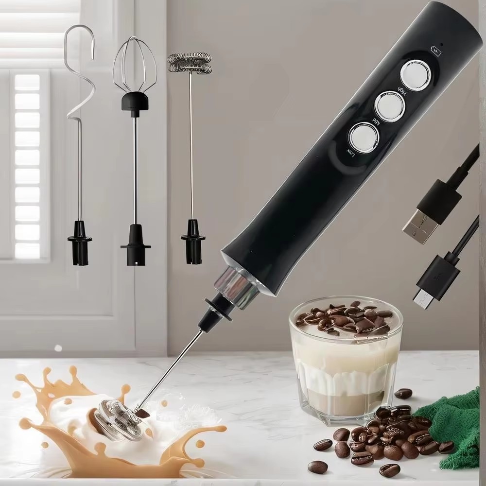 Portable Blender Usb Rechargeable - Batedor de leite elétrico recarregável sem