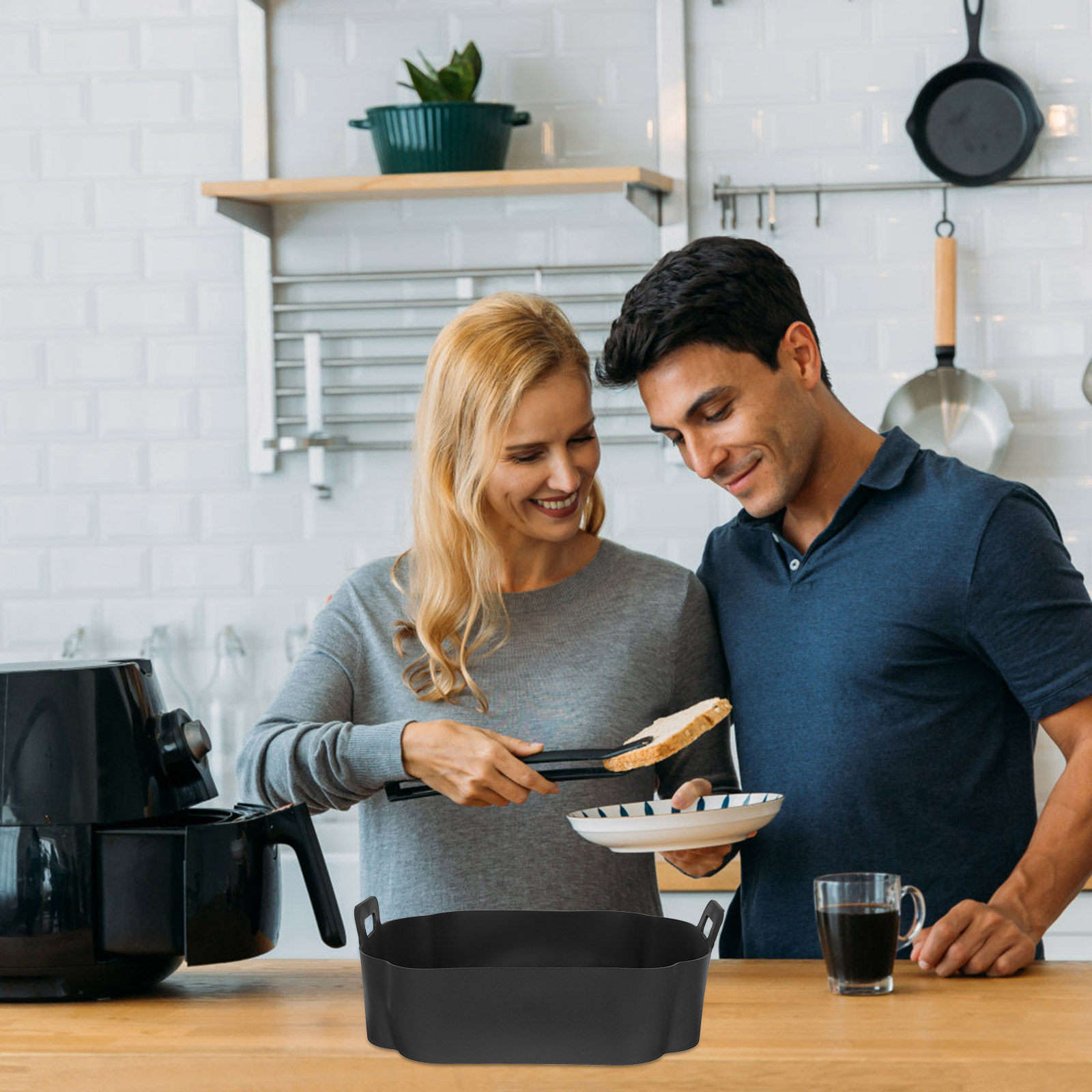 Air Fryer Silicone Pot Liner - Forro de silicone para fritadeira de