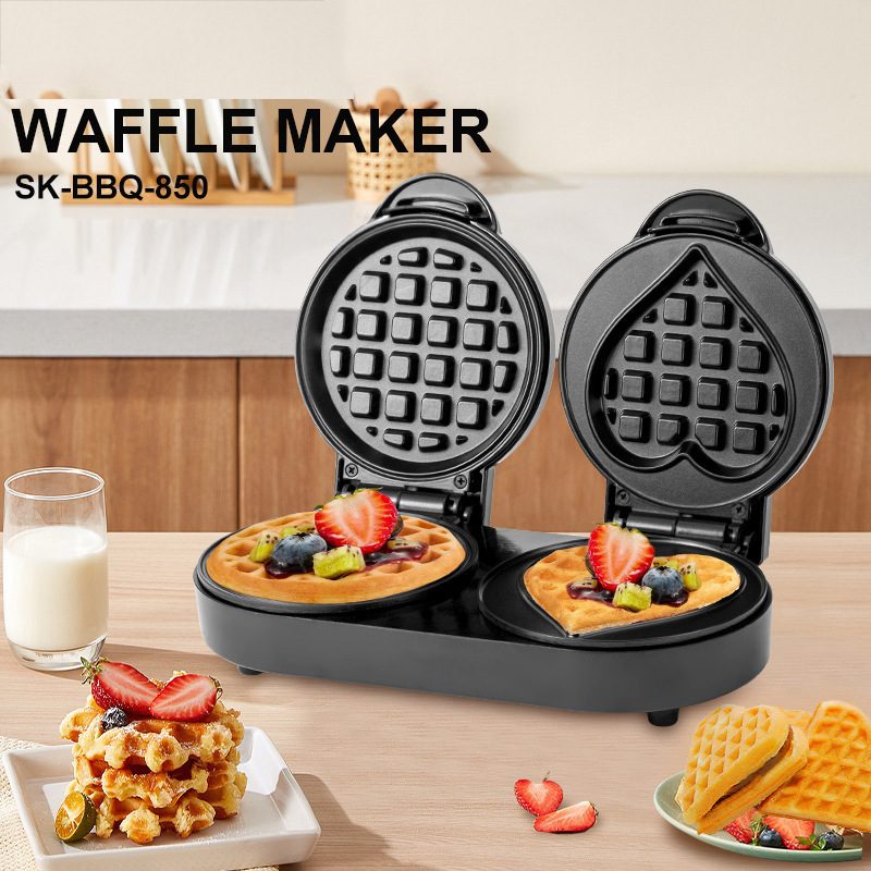 Mini Waffle Maker Machine - Máquina de Waffle Dupla 110V, Mini