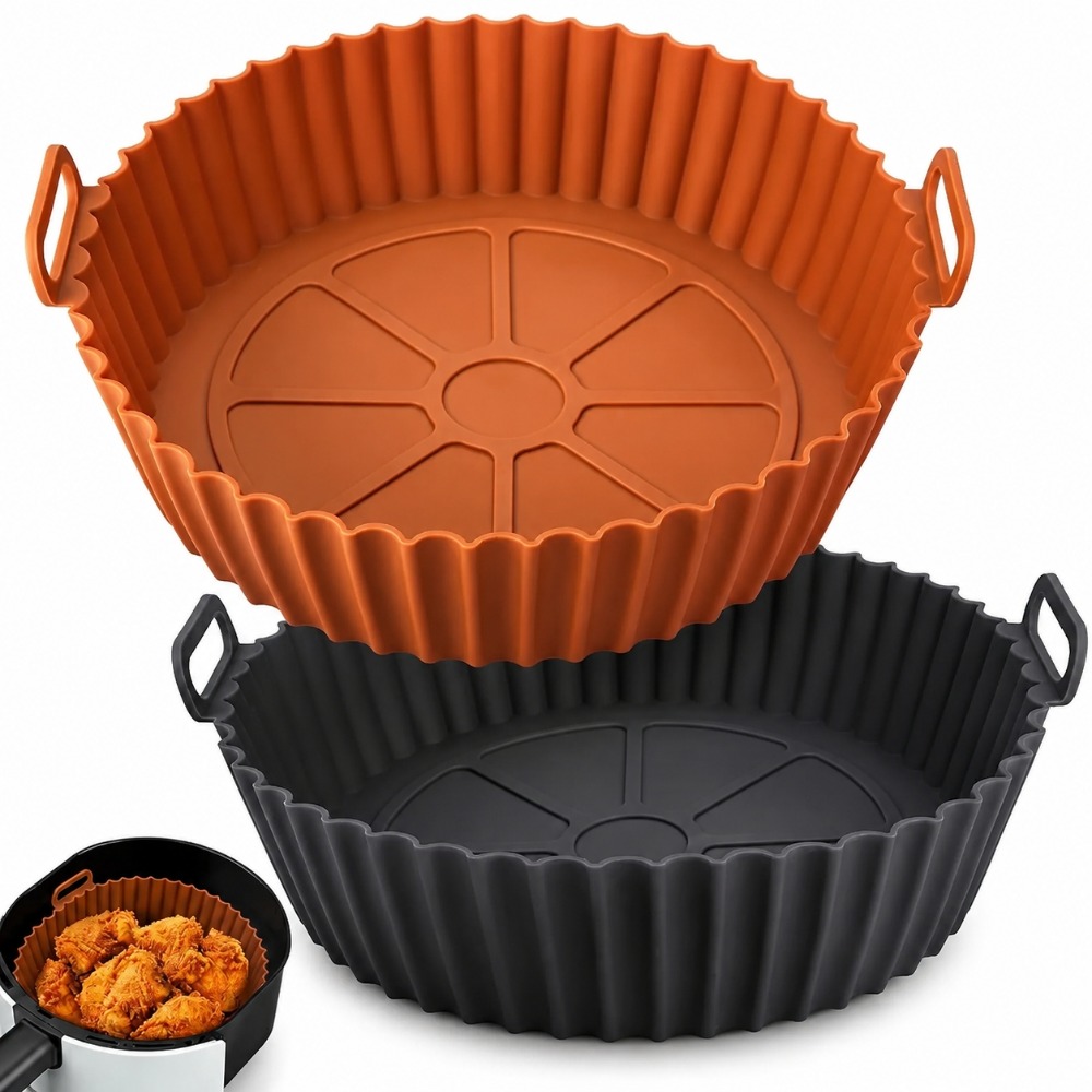 Air Fryer Silicone Pot Liner - Cesto de Silicone Reutilizável para Fritadeira