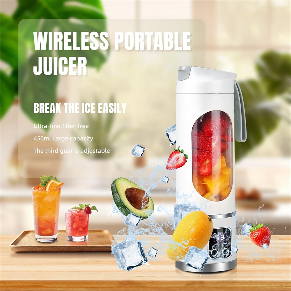 Portable Blender Usb Rechargeable - A20M USB recarregável portátil liquidificador 8