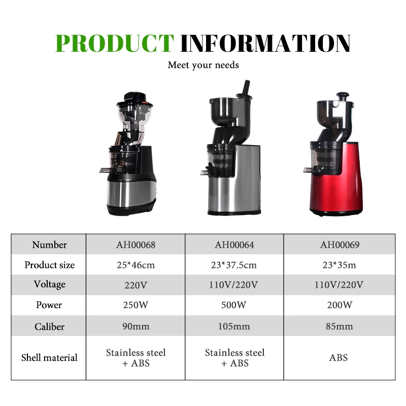 Electric Slow Juicer Cold Press - Máquina extratora automática de espremedor de