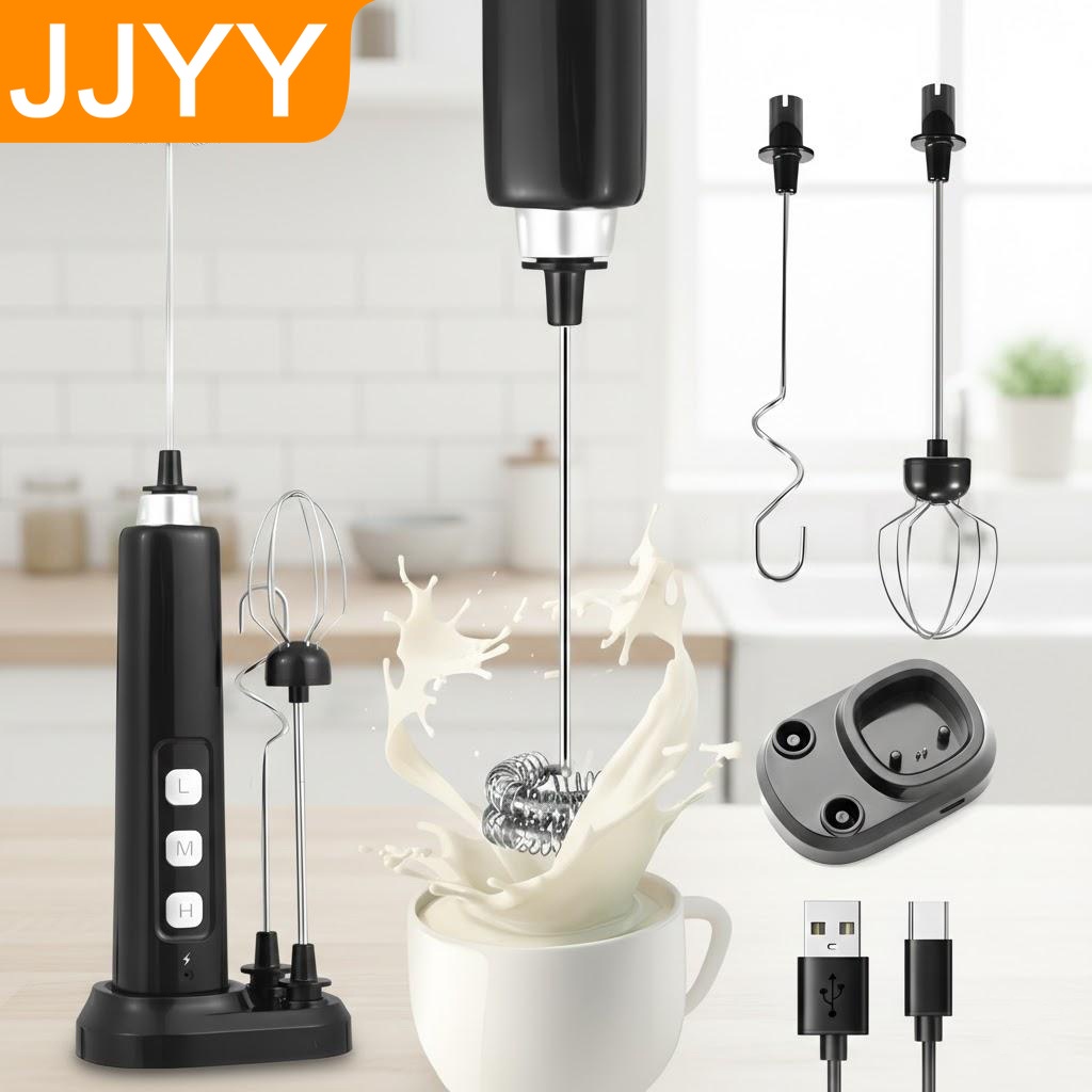 Electric Milk Frother Handheld - Batedor de Leite Portátil Recarregável USB,