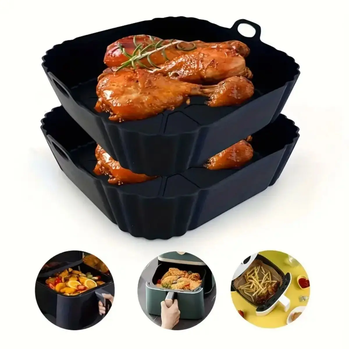 Panela de Silicone Reutilizáve - Air Fryer Silicone Pot Liner avaliação e preço