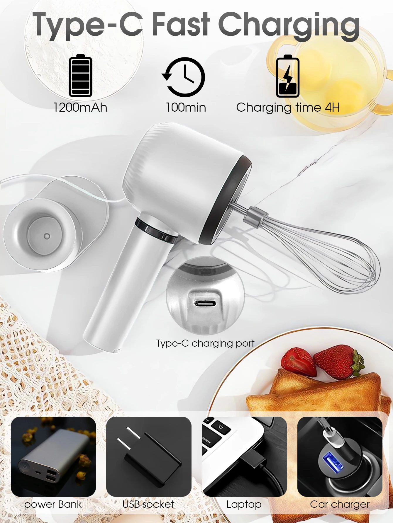 Liquidificador portátil, ferra - Immersion Hand Blender Set avaliação e preço
