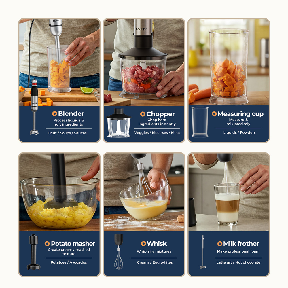 Liquidificador de Mão Elétrico - Immersion Hand Blender Set avaliação e preço