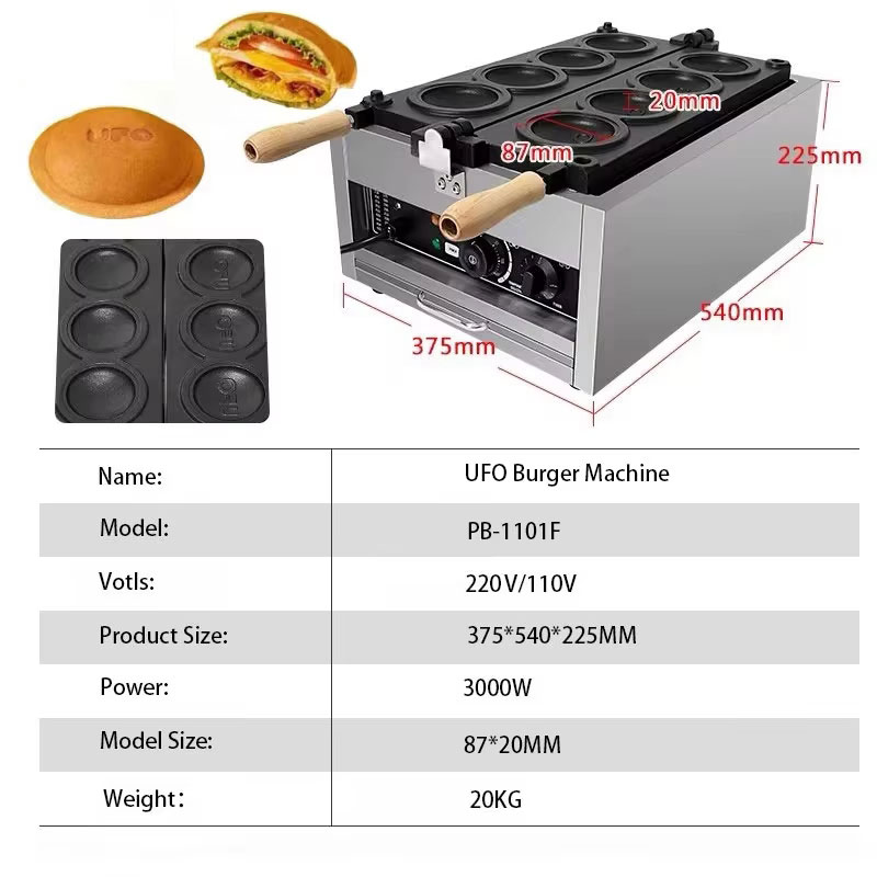 HomeWise Elétrica 4 PCS UFO Bu - Mini Waffle Maker Machine avaliação e preço